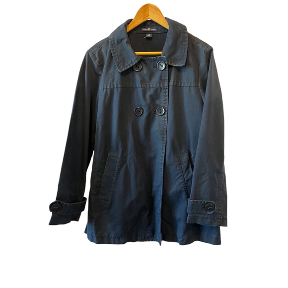Gap Jackets & Blazers - GAP Navy Blue Cotton 4 Button long Sleeve Lightweight Trench Coat Jacket L